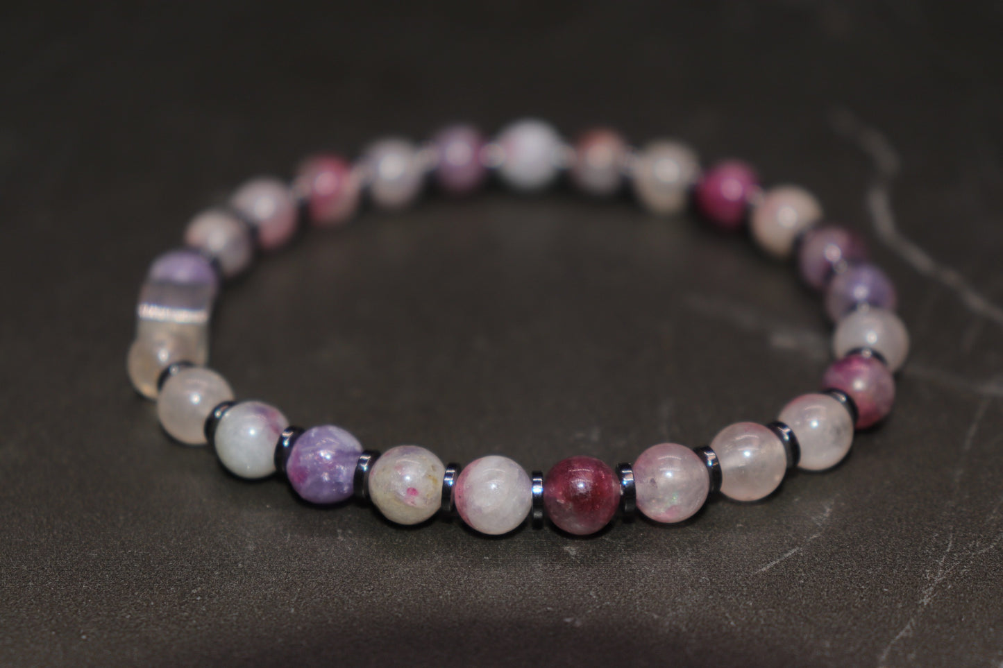 Purple Tourmaline Bracelet, Tourmaline Bracelet, Tourmaline