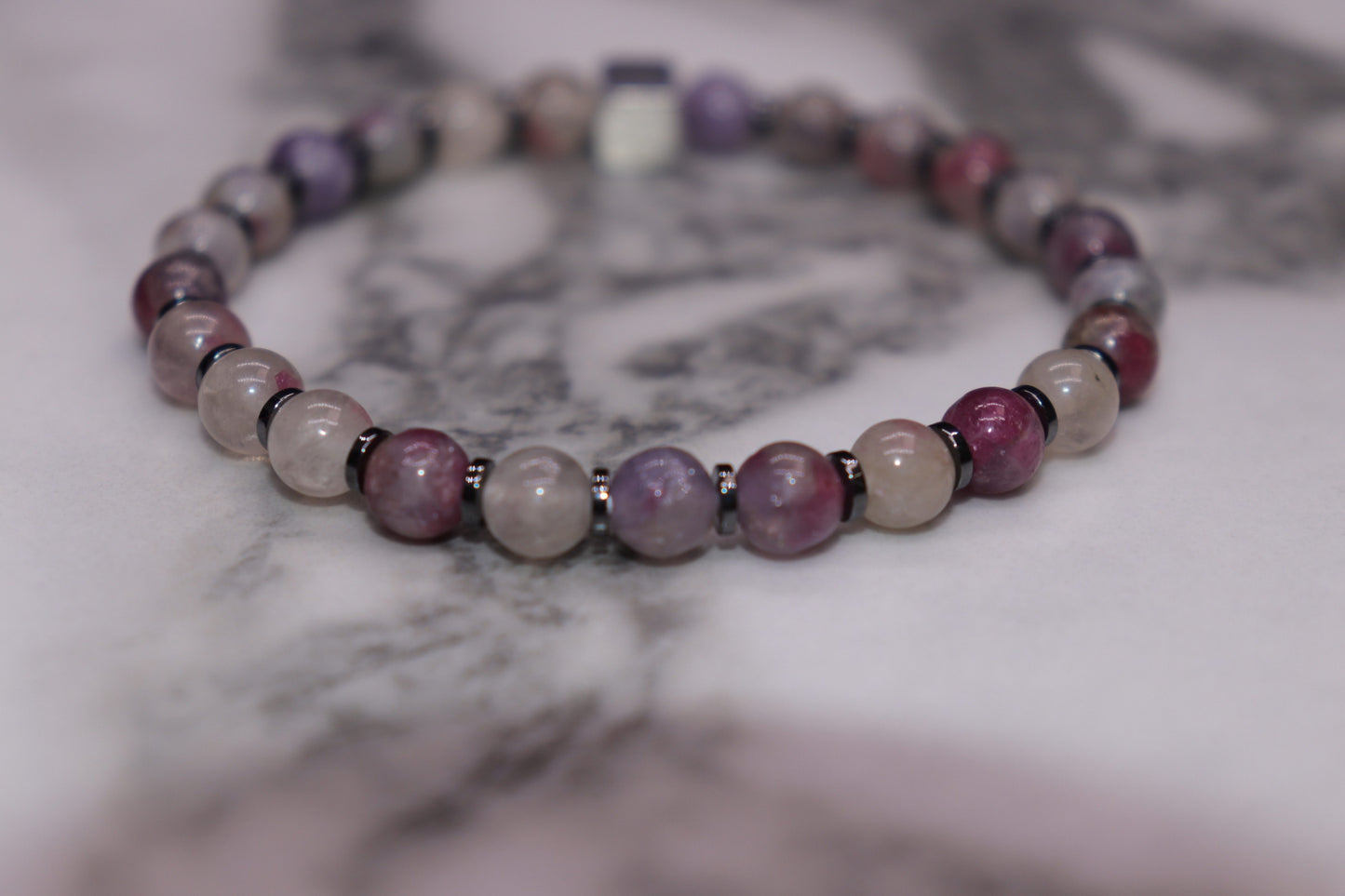 Purple Tourmaline Bracelet, Tourmaline Bracelet, Tourmaline, Ore, Tourmaline Ore, Stone of Purity and Divinity