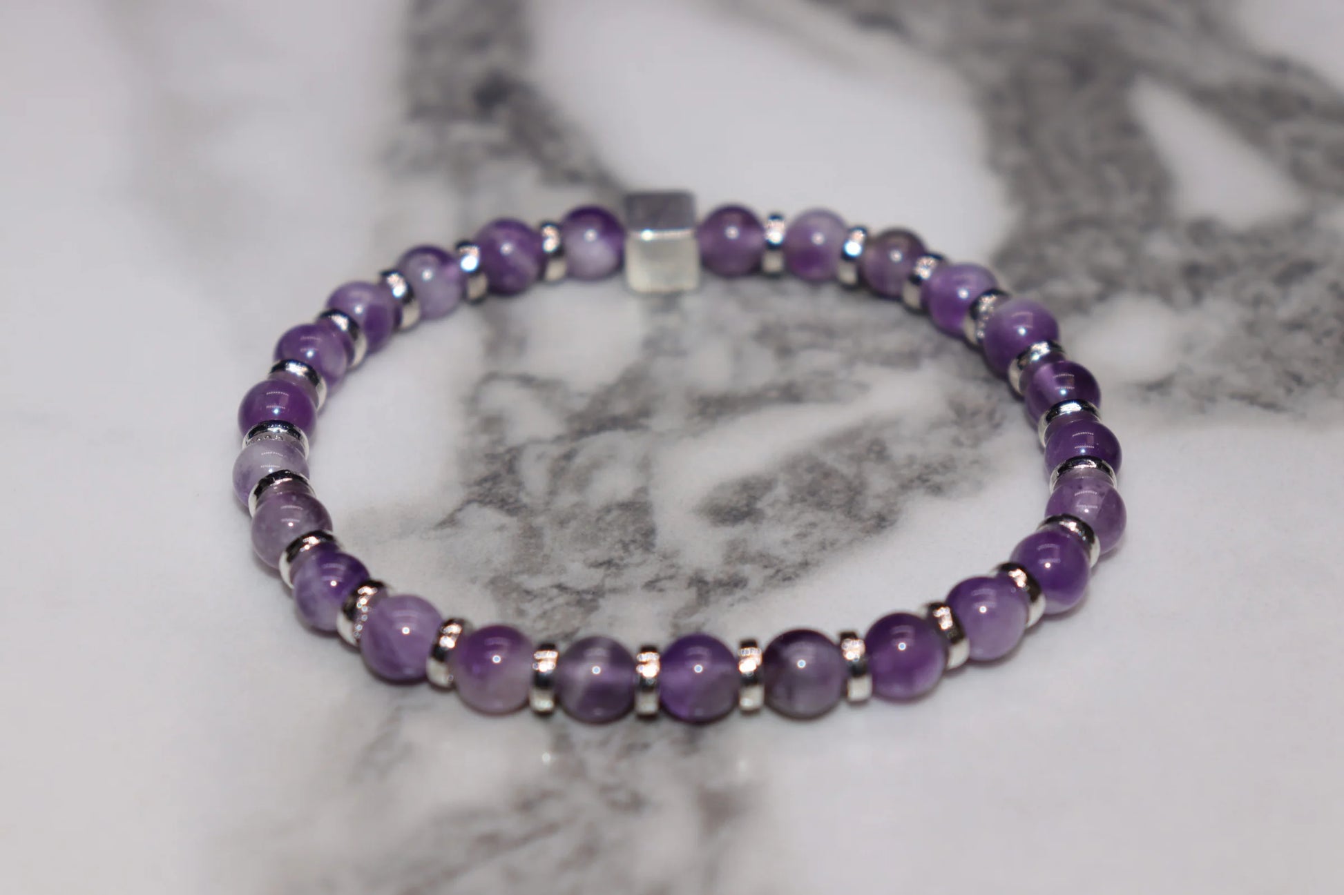 Amethyst silver bracelet inspired by ancient Greek Dionysus mythology, the legend of Amethyste turned to crystal, European royal gemstone jewelry