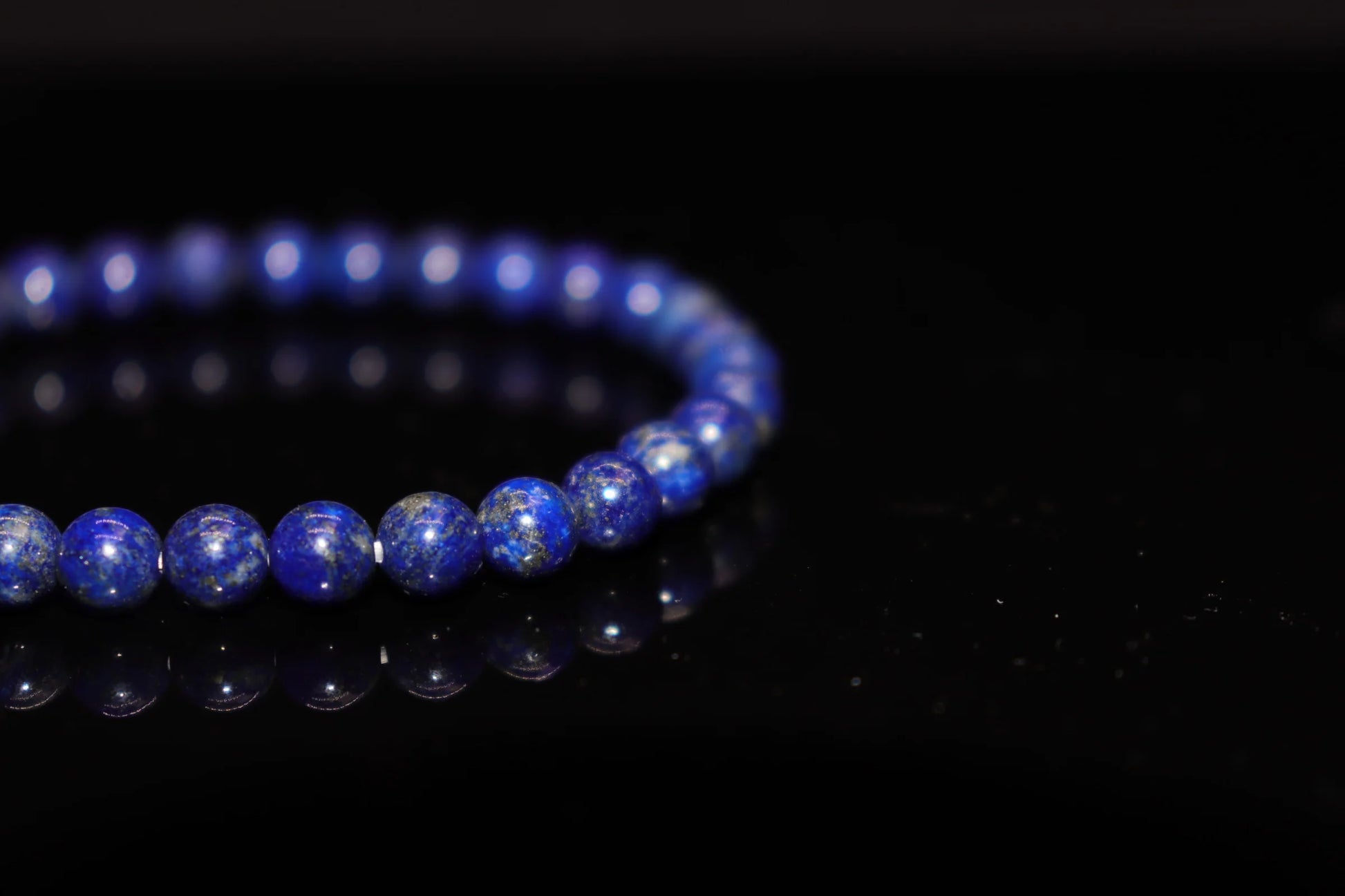 Lapis lazuli healing bracelet for throat chakra activation and authentic self-expression, communication enhancement and anxiety relief crystal jewelry