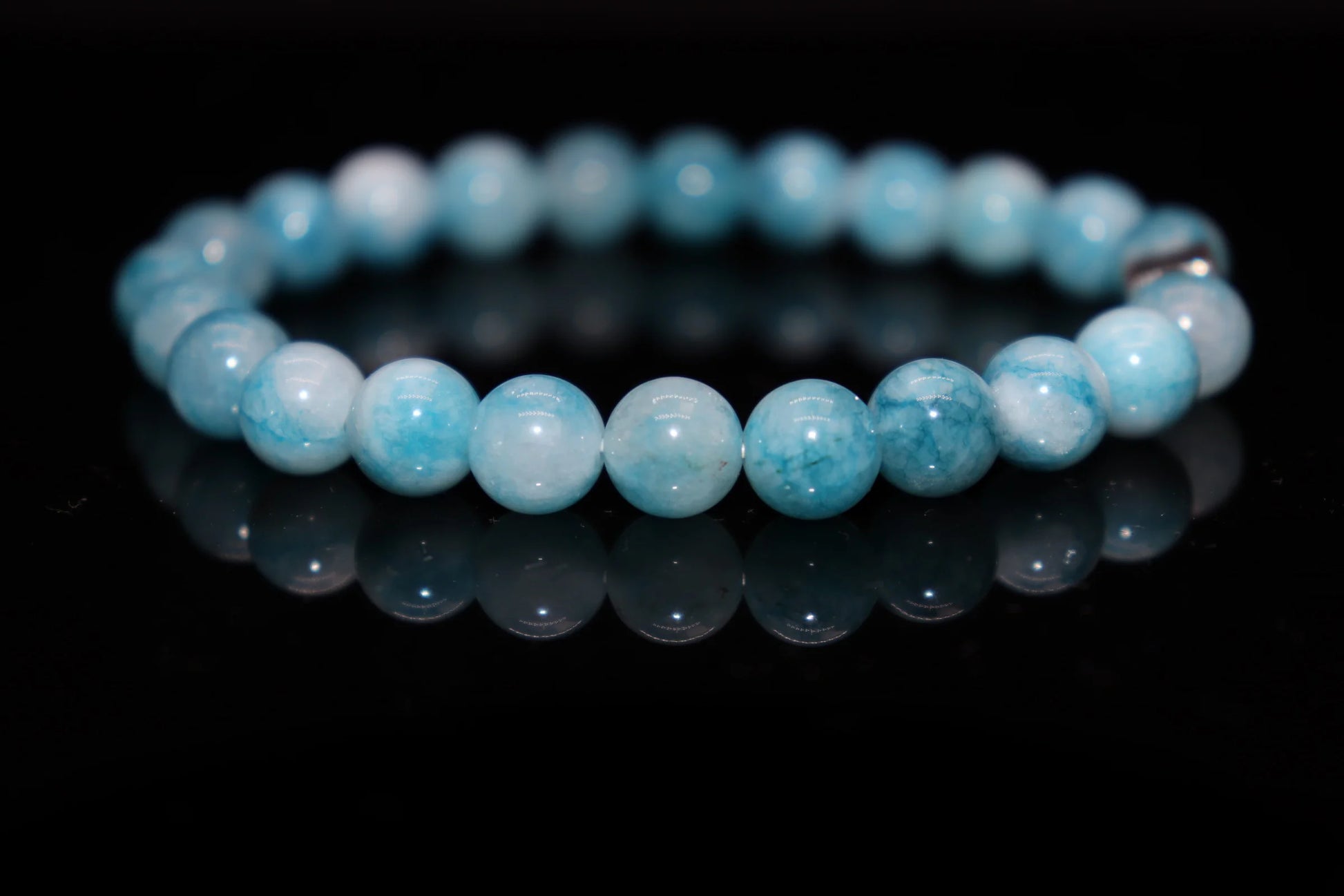 Larimar Caribbean Taino Indian healing amulet bracelet, tropical disease protection and ocean navigation spirit stone, indigenous tribal jewelry