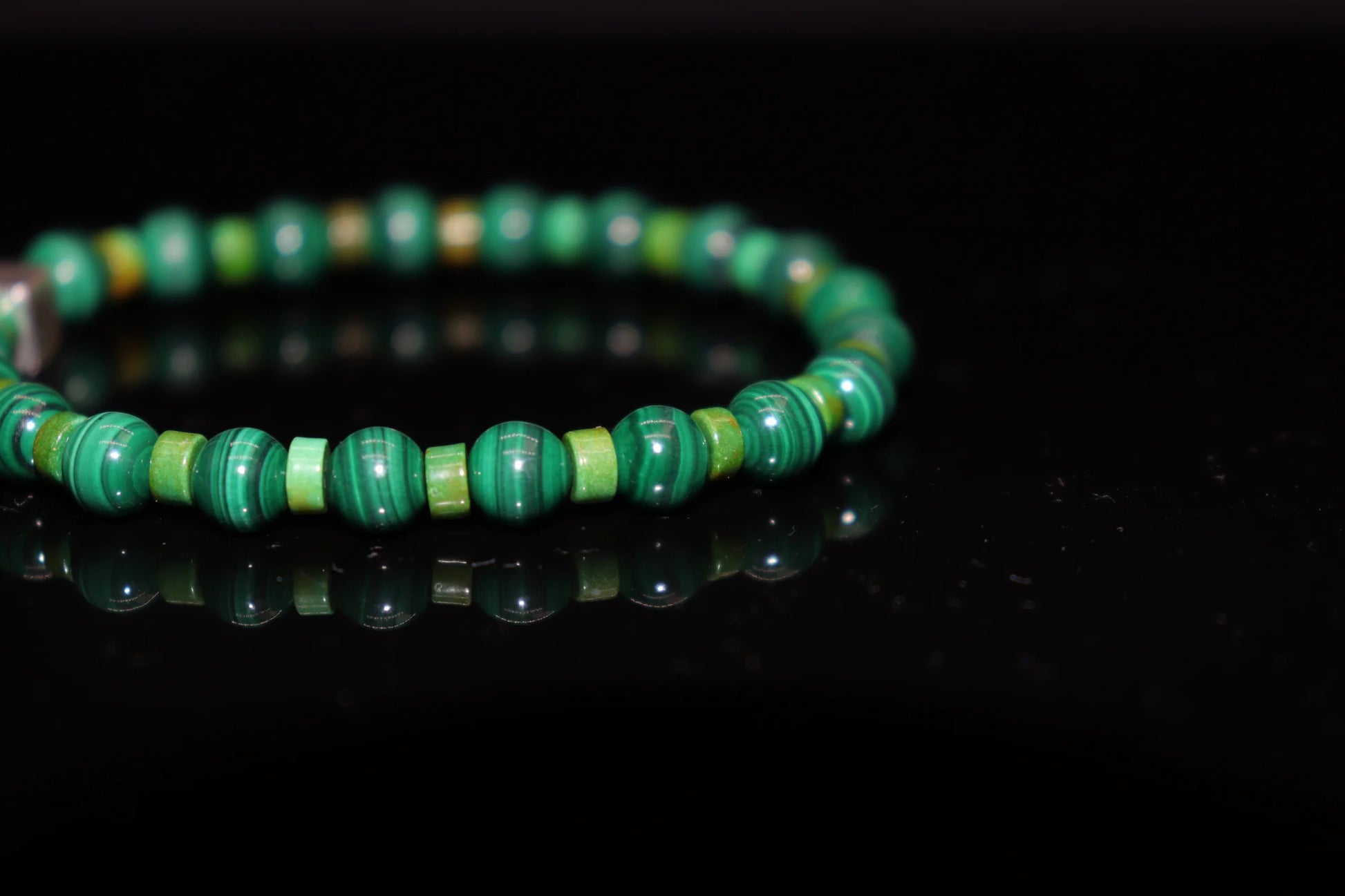 Malachite ancient Egyptian eye of God protection amulet bracelet, sacred stone used for warding evil and children's talisman, phoenix rebirth symbolism