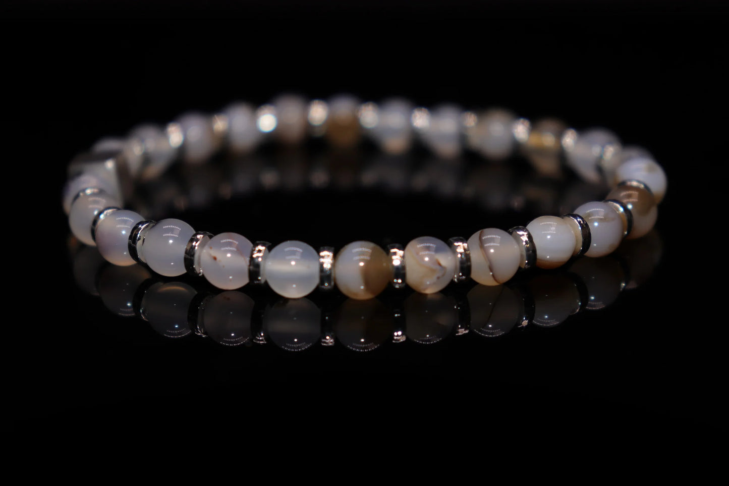 Moss agate Roman goddess Juno childbirth protection bracelet, stone of new life and safe delivery, ancient Mediterranean fertility gemstone jewelry