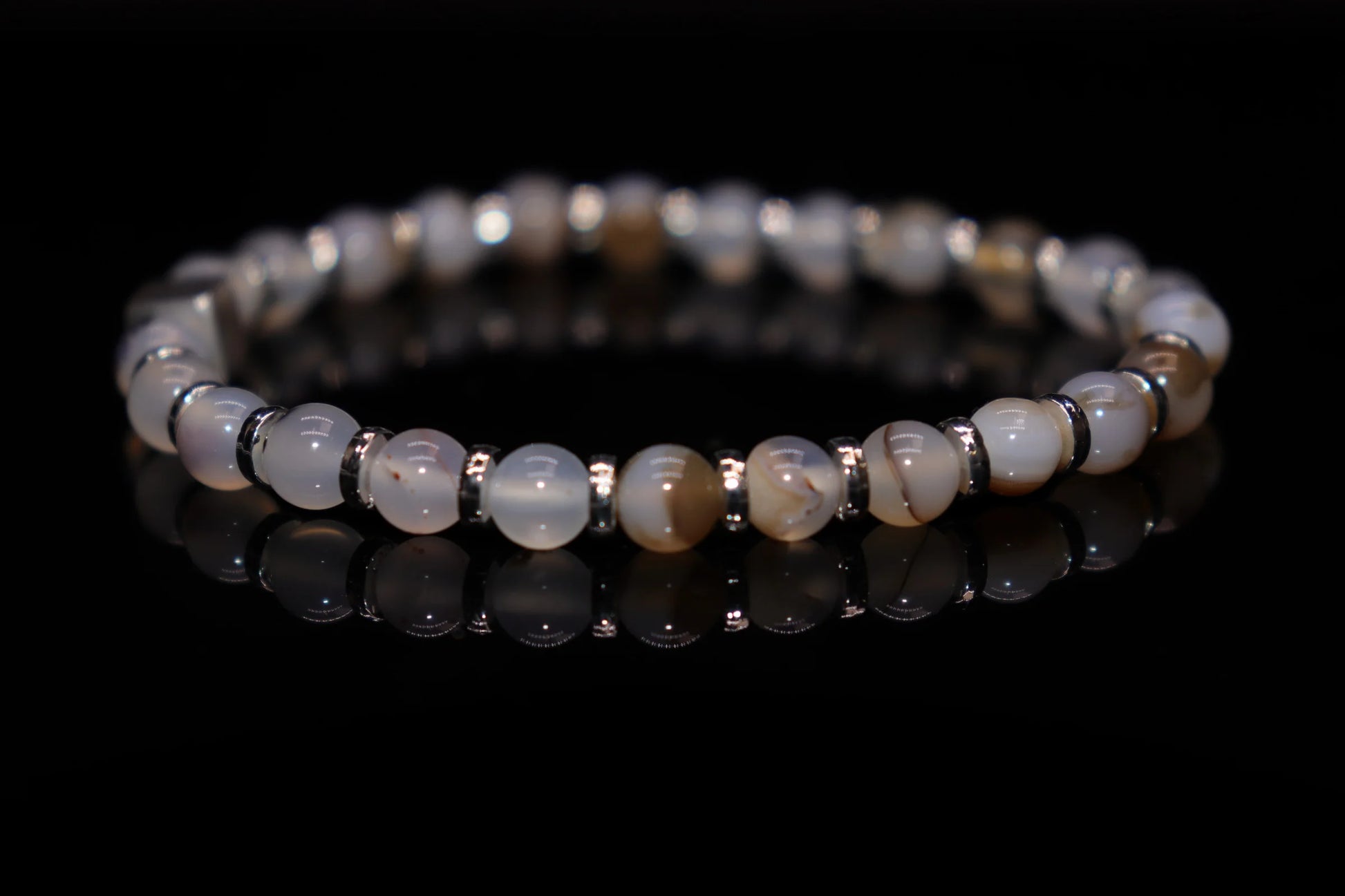 Moss agate Roman goddess Juno childbirth protection bracelet, stone of new life and safe delivery, ancient Mediterranean fertility gemstone jewelry